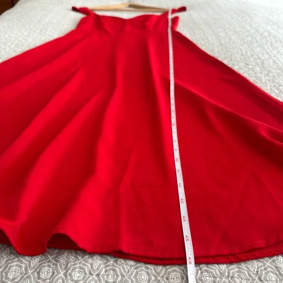 NEW! RIHOAS The Red Sweetheart Neckline Cap Sleeve Midi Dress Size XS - Picture 14 of 15